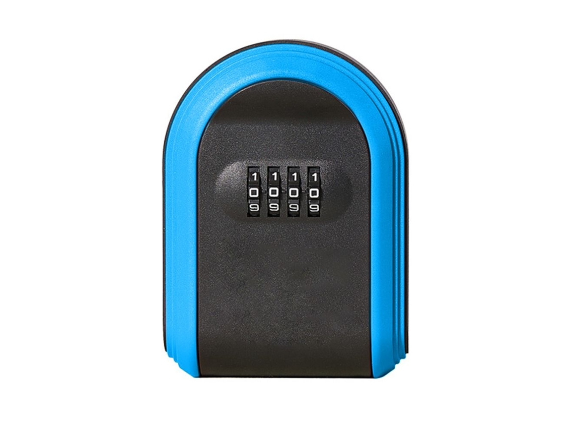 (azul) Candado De Combinación De 4 Dígitos, Caja De Seguridad Para Llaves, Caja Fuerte Para Llaves
