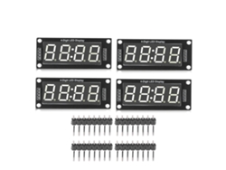 Módulo De Pantalla Led De 7 Segmentos Y 4 Dígitos Con Controlador Tm1637, 0,56 Pulgadas, Blanco, Plug And Play.
