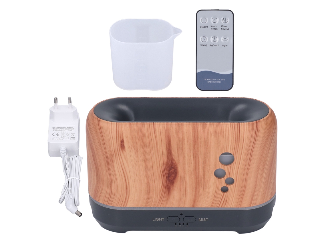 Difusor De Aroma Com Luz De Chama 200ml Umidificador Ultrassônico Controle Remoto 100-240v Plugue Eu