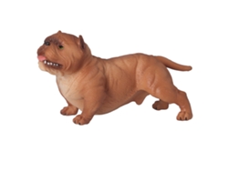 Estátua De Bulldog Marrom Lifelike Escultura De Cachorro Simulação Decorativa Sala Escritório