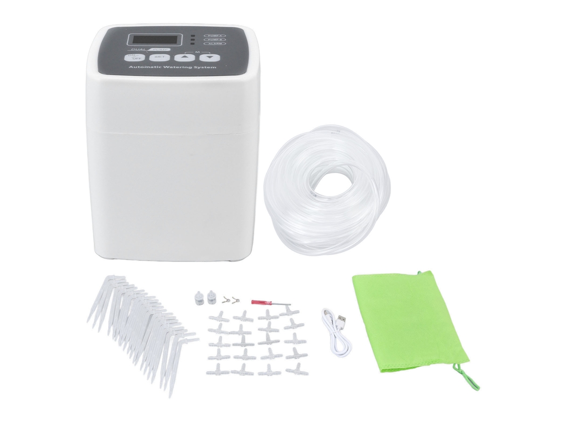 Temporizador de riego inteligente con dos boquillas, enchufe británico de 110/240 V