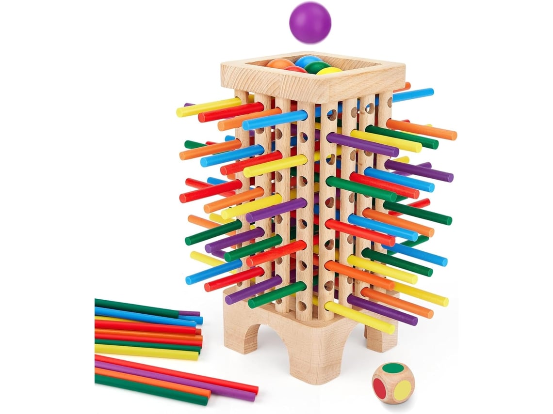 Juego de mesa de madera Montessori, adecuado para niños de 3 a 6 años, ayuda a desarrollar habilidades de conteo.