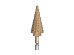 Broca Escalonada Hexagonal De Acero De Alta Velocidad De 4-22 Mm Para Acero, Latón, Madera Y Plástico.