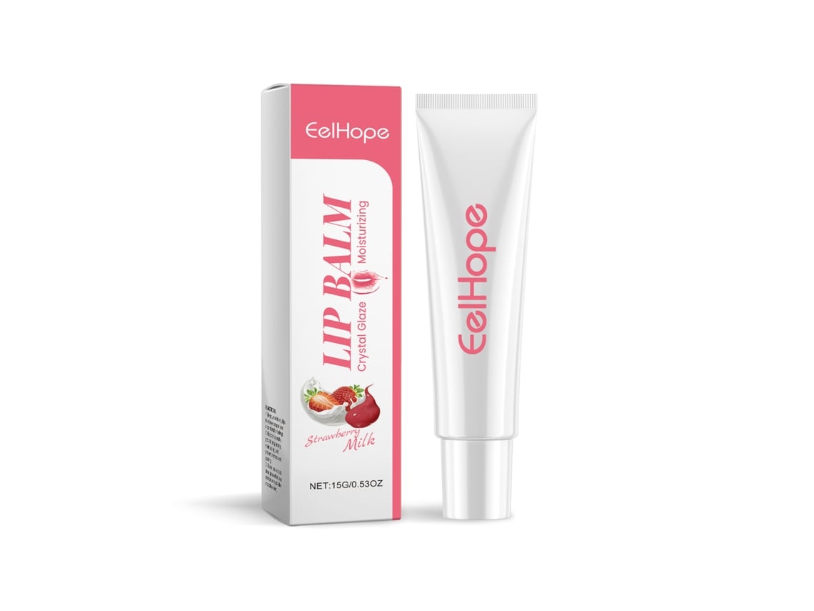 Lápiz labial hidratante con cristales de leche de fresa