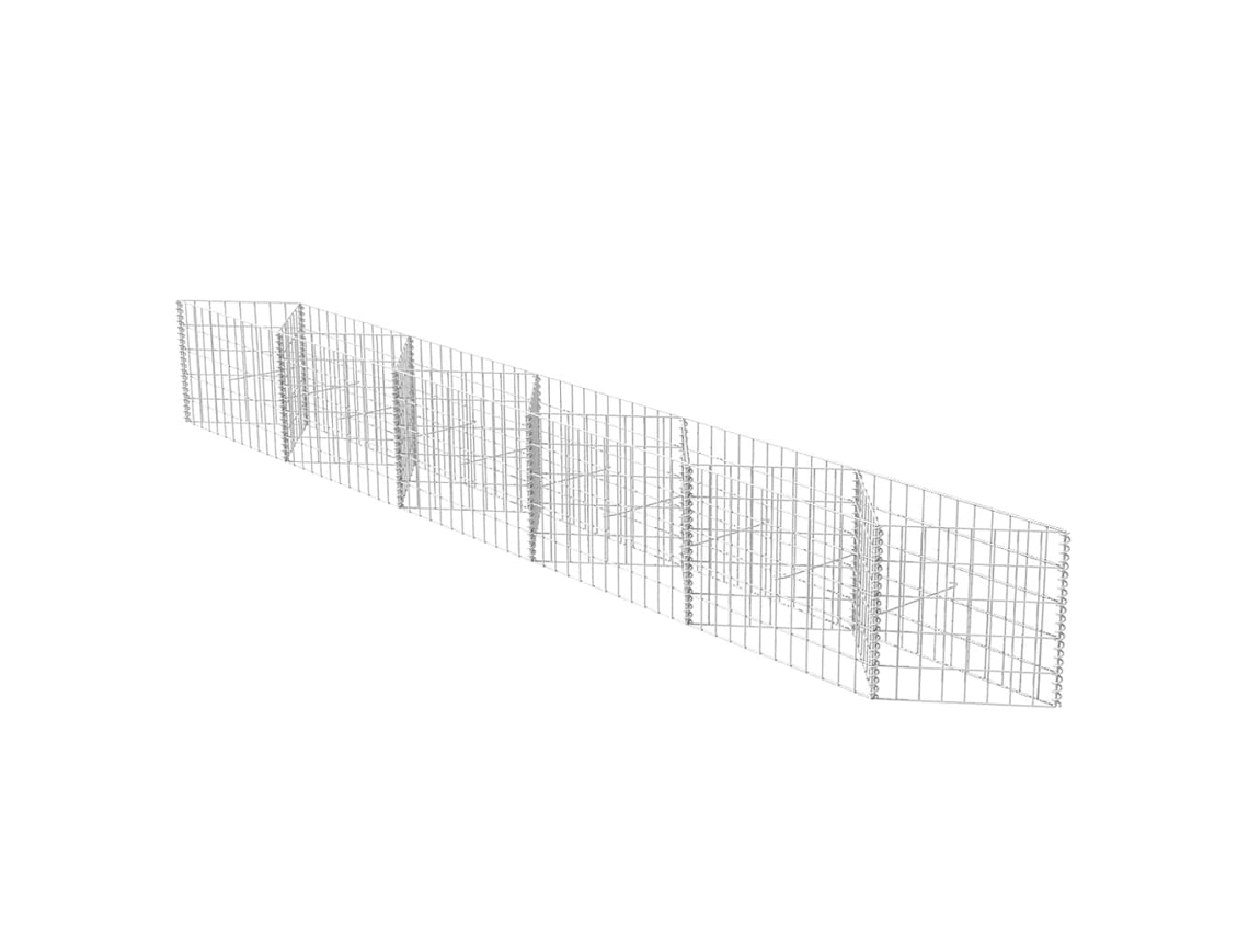 Cesta para muro de gaviones VIDAXL Plateado Acero (300x30x50 cm)