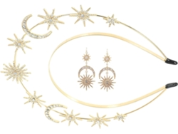 Serre-tête Déesse Grecque Étoiles Lune Diadème Corona Élégante Accessoire Costume Fête