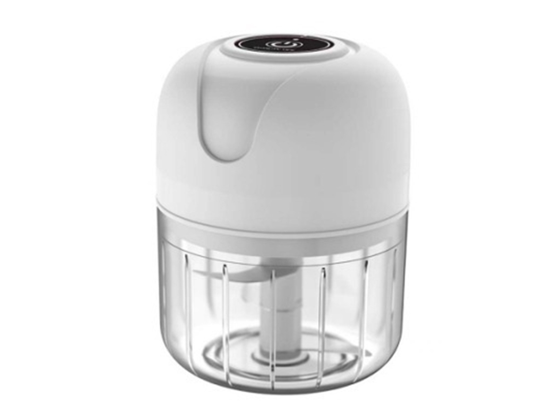 Moedor de Alho e Vegetais Elétrico Portátil , Moedor de Carne Multifuncional, Recarregável Via Usb. MDUG (branco, 250 Ml)