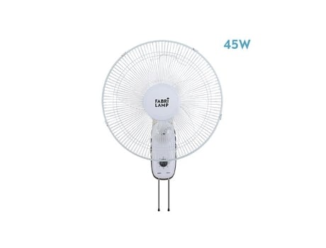 Ventilador Pared Cudo Blanco 45W Oscilante 5 Aspas FABRILAMP