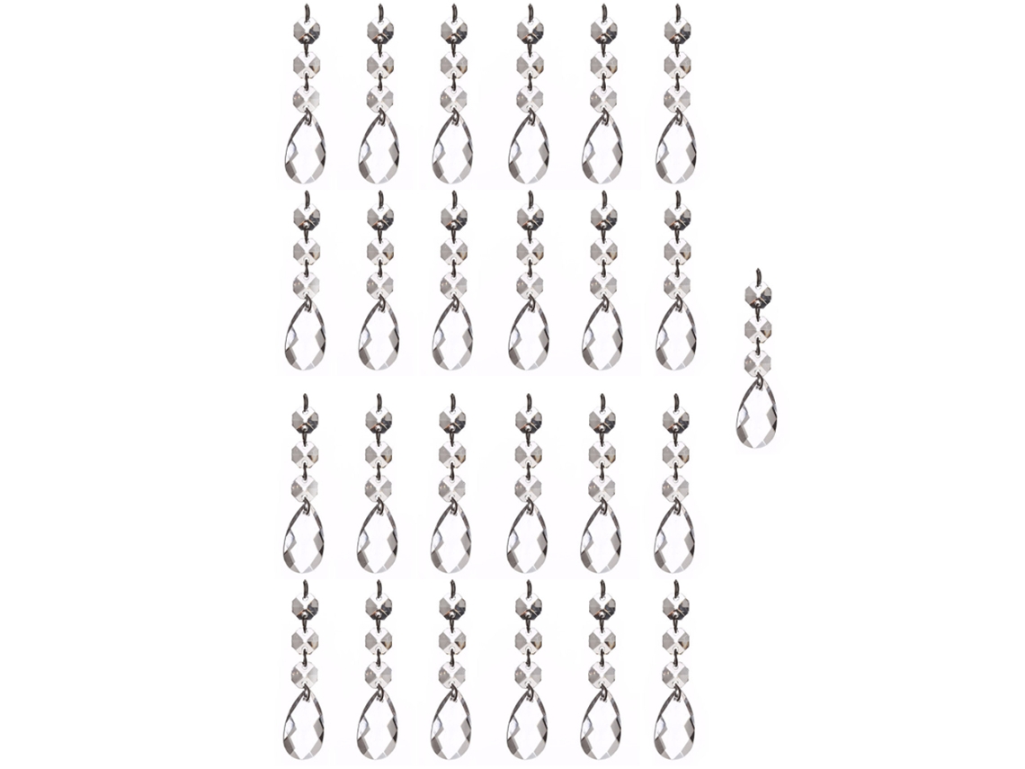 25 piezas de arco colgante de cristal, piezas de araña, atrapasol, decoración DIY para el hogar y el jardín Kofihety