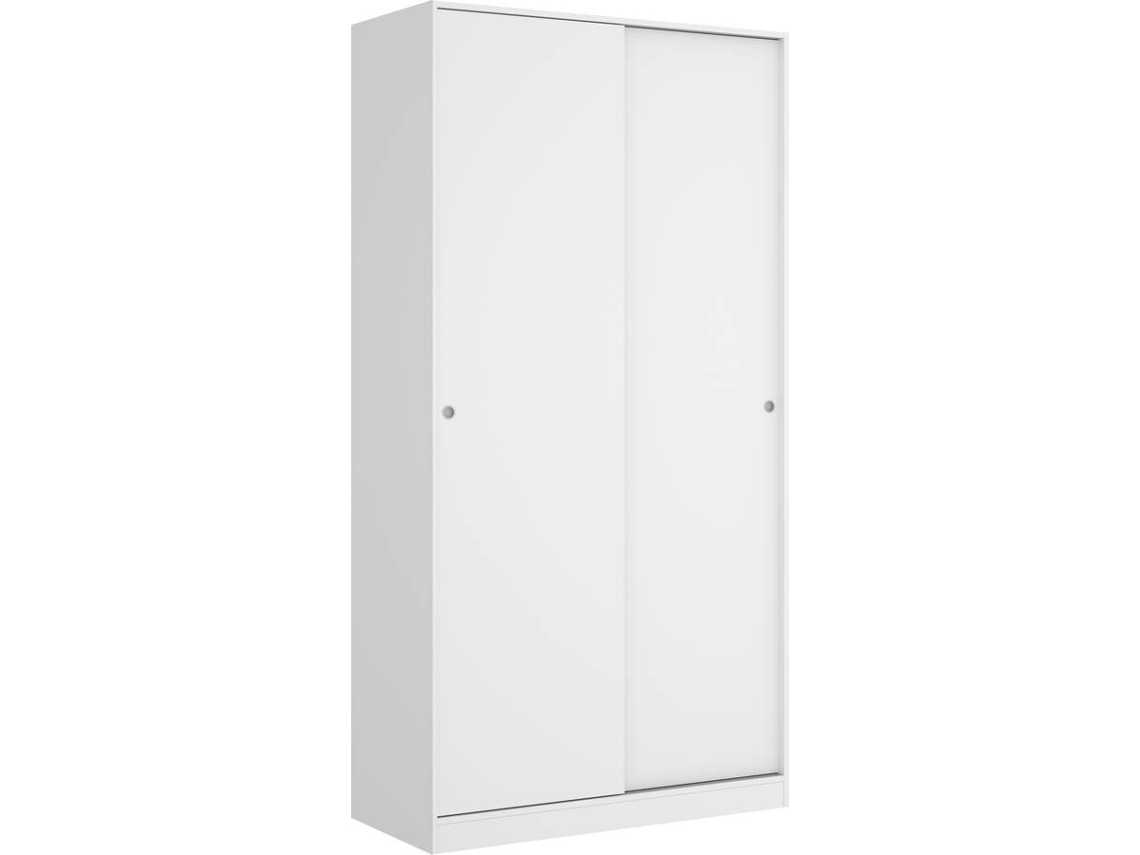 Armario 2 Puertas Corredera Plus 100 DKIT Slide (Blanco Brillo - 204x100x50 cm)