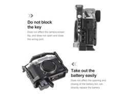 Caja Protectora Para Cámara Fujifilm X-t5 De Aluminio Con Cold Shoe, Herramienta Magnética Y Tornillos 1/4 Y 3/8 Pulgadas