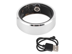 Anillo Inteligente Rastreador De Salud, Fitness Y Calorías, Bt, Resistente Al Agua, Plata, Talla 8