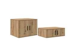 Conjunto de armarios de almacenaje de roble hechos a mano 103x41x40 cm MAISON EXCLUSIVE