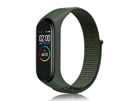 Correa de reloj inteligente para Xiaomi Mi Band 7 Correa de reloj de tejido de nailon (verde militar)