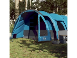Tienda de campaña tipo túnel familiar para 8 personas, impermeable, azul.