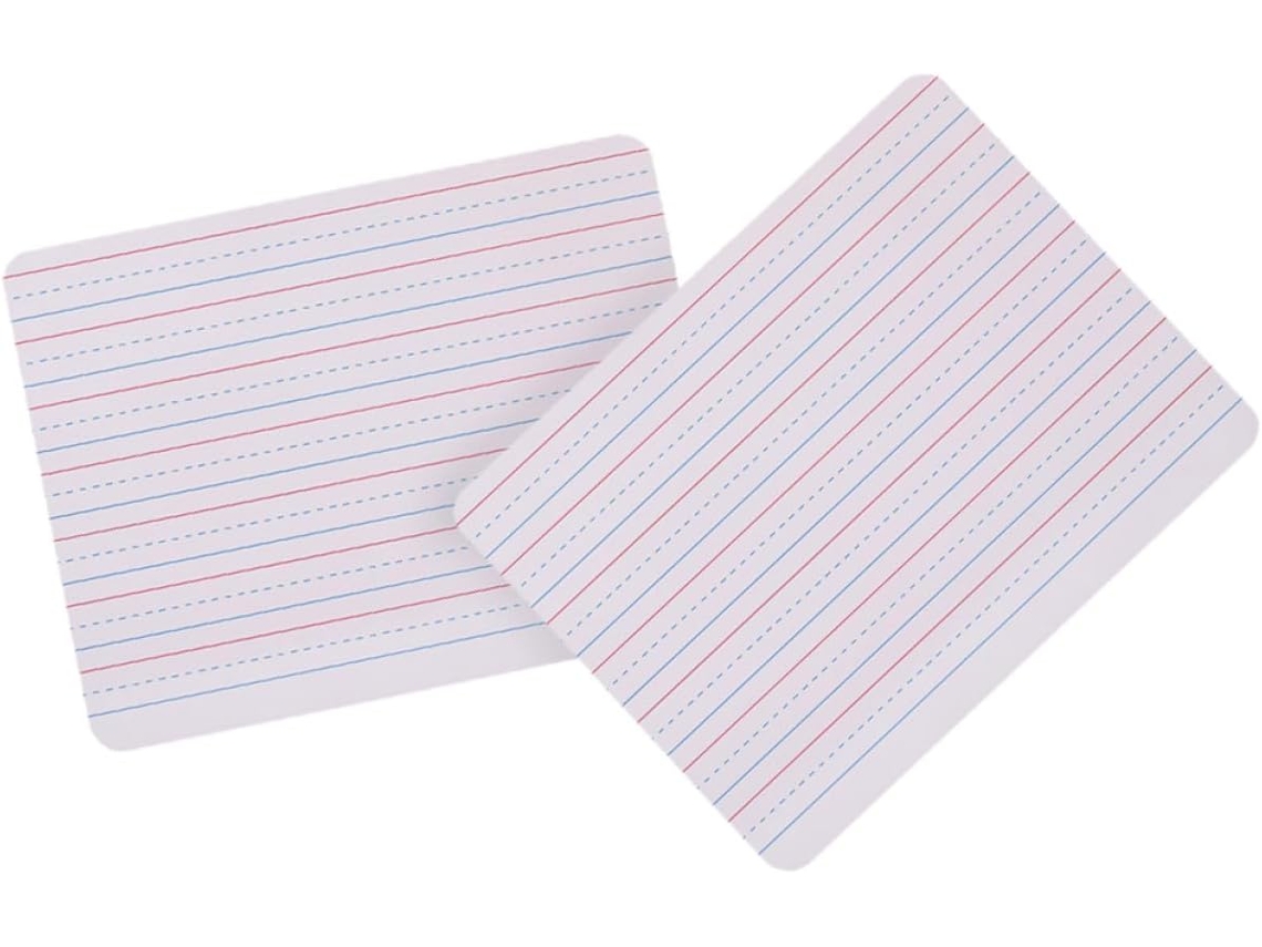 Pizarras Blancas De Borrado En Seco Con Líneas, Paquete De 2, Tamaño 23 X 30,5 Cm