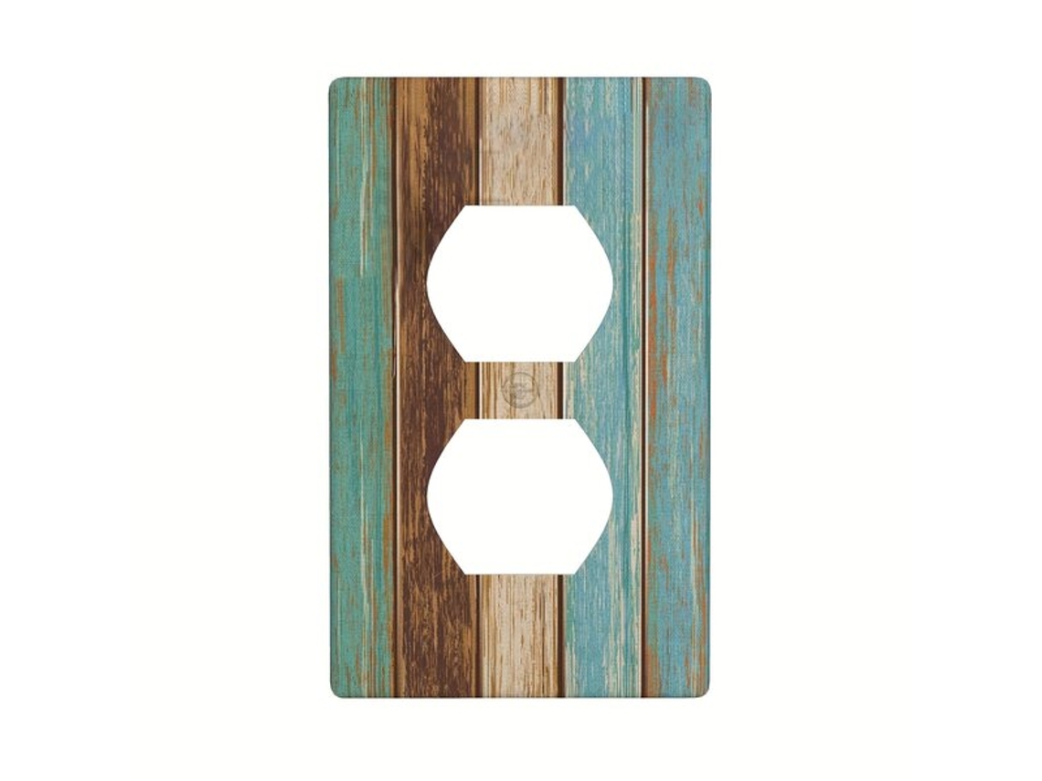 Placa de madera para tapa de enchufe doble para decoración vayotoy
