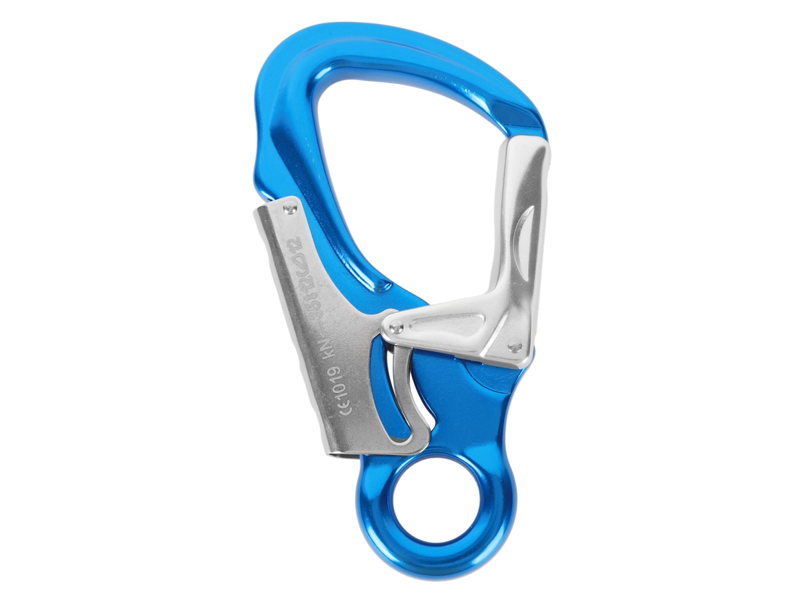 Gancho De Escalada D 35kn Fabricado En Aluminio 7075 Para Escalada En Roca, Rápel, Montañismo, Azul Zafiro, Plata