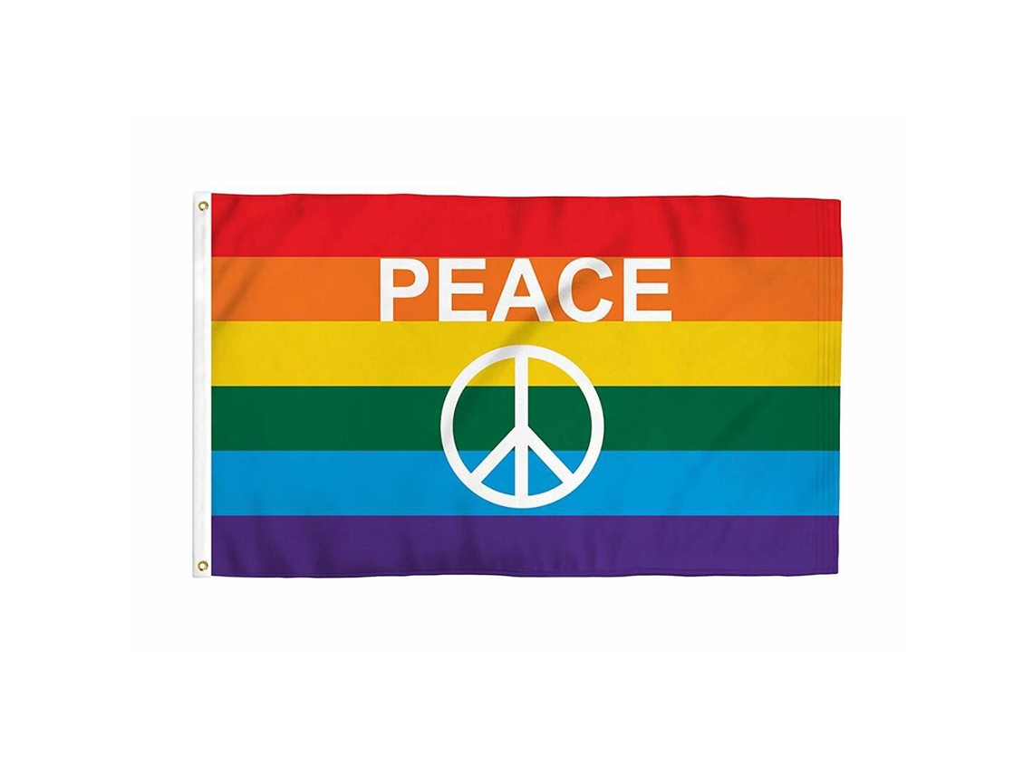 Bandera De La Paz Colorida De Poliéster Resistente Al Desvanecimiento Para Decoración Interior Y Exterior