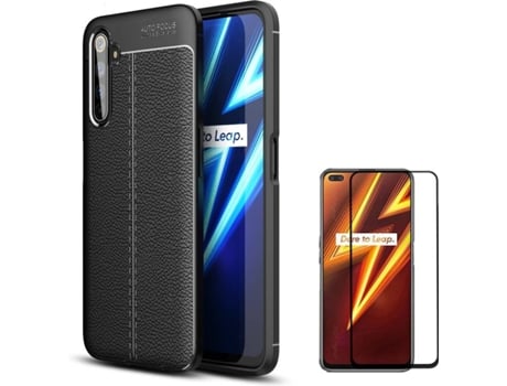 Carcasa y Protector Realme 6 Pro Rugged Leather Negro