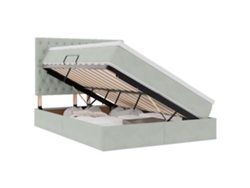 Maison Exclusive - Cama Con Almacenamiento Y Led Con Led Gris Claro 140 X 200 Cm