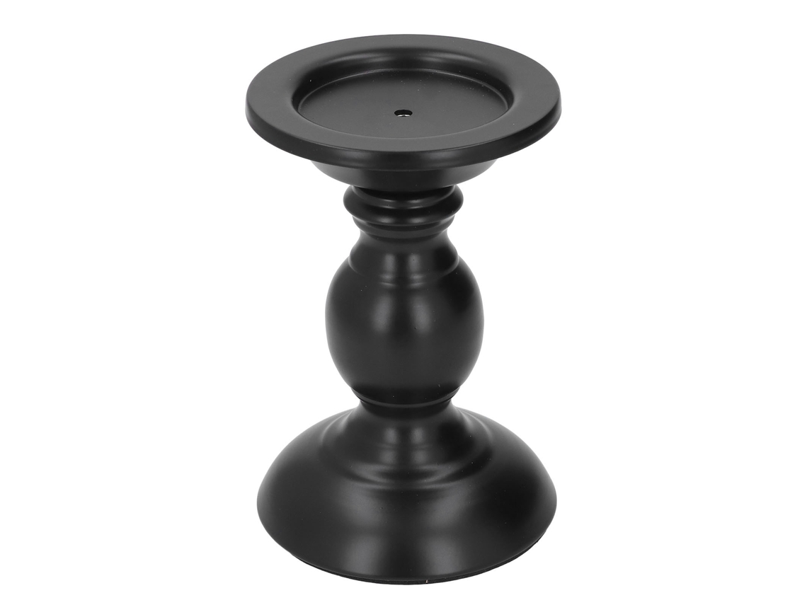 Portavelas decorativo antiguo de hierro para centros de mesa. Altura: 6,5 pulgadas.