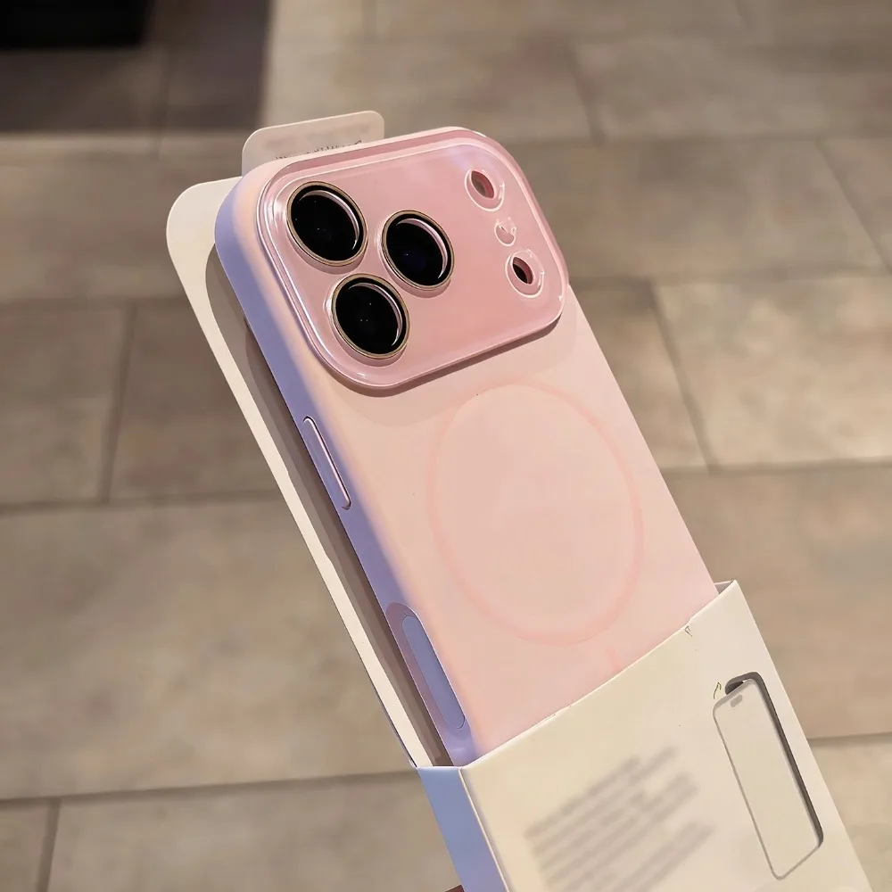 (iphone 14 Rosa) Funda Magnética De Silicona Líquida Para Iphone Con Función Magsafe.