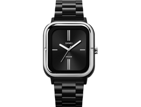 VEANXIN Reloj de pulsera cuadrado resistente al agua de acero inoxidable fácil de leer para hombre-Azul