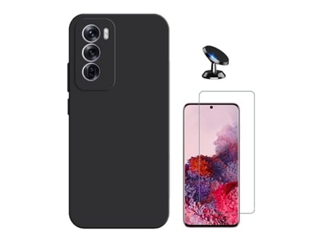 Funda Clearglass Carro Compativel para Oppo Oppo Reno12 PHONECARE Negro