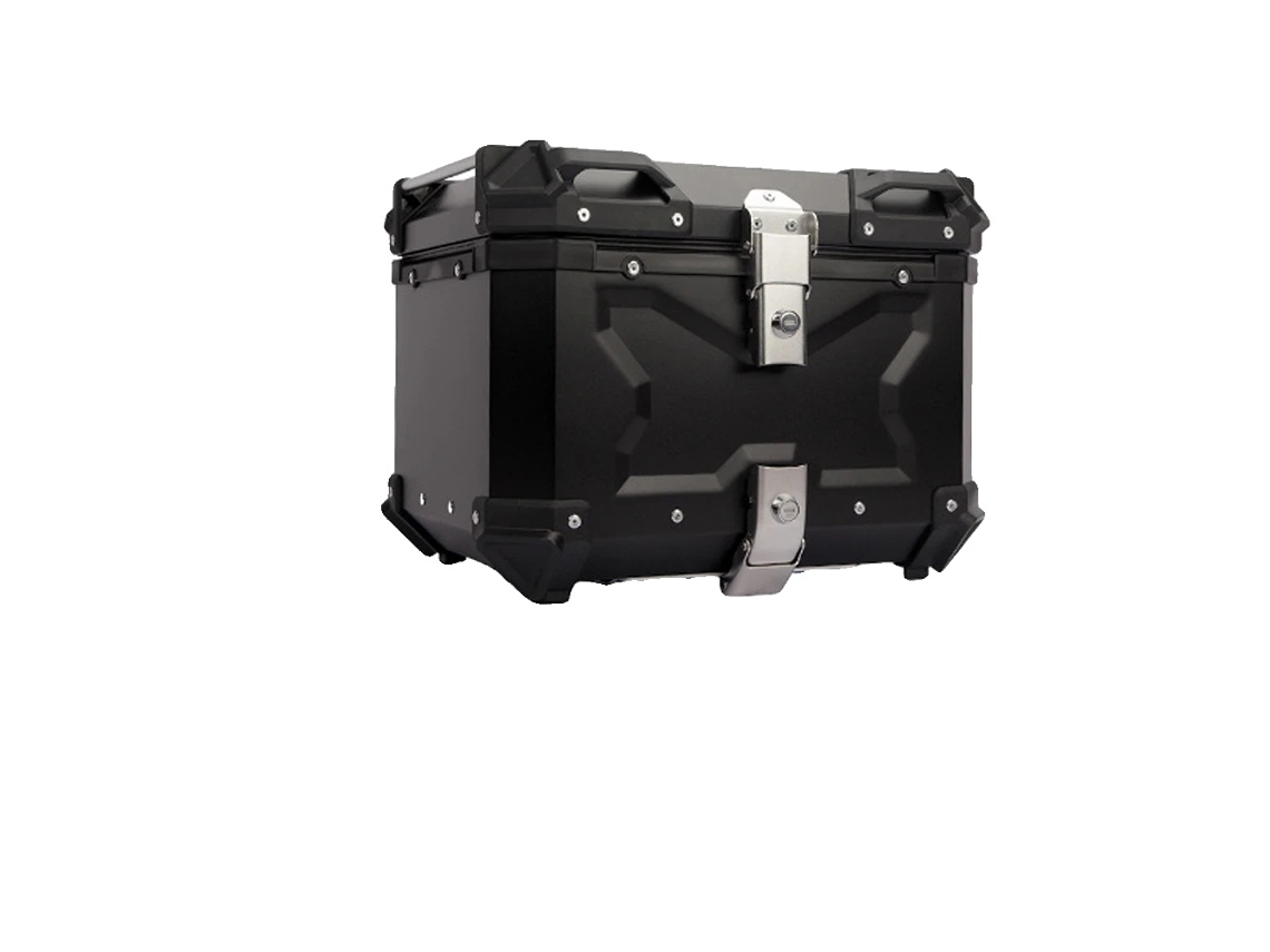 Baúl para motocicleta, diseño impermeable, gran capacidad de almacenamiento, X-55L-Negro