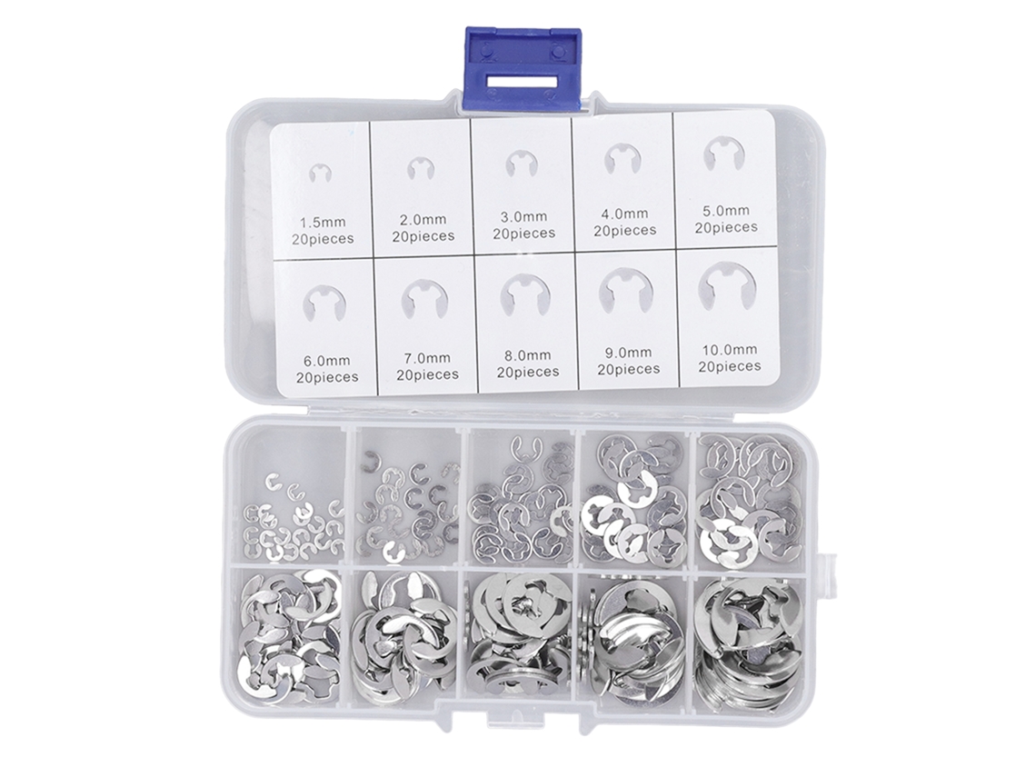 Kit De 200 Abrazaderas De Anillo Externo De Acero Inoxidable Con Rodamiento Resistente A La Tensión