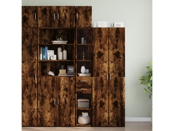 Armario Estrecho Madera Ingeniería Roble Ahumado 30x42,5x225 Cm