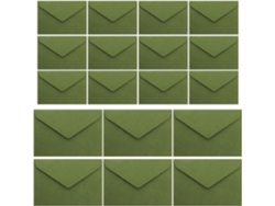 Sobres Vintage Para Tarjetas De Fiesta, 40 Unidades, Papel De 120 G, Verde Y Blanco.
