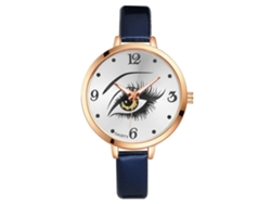 Reloj analógico de cuarzo para mujer con correa de PU Gaiety Patrón De Jojos Azul