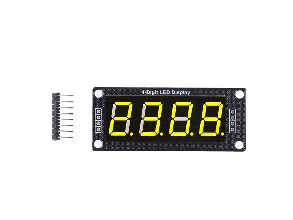 Módulo De Display Led Digital De 4 Bits 7 Segmentos 0.56 Pulgadas Pcb Reloj Amarillo Mra172e 4pcs