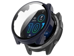 Capa Para Garmin Forerunner 965 (com Protetor De Ecrã Integrado) Azul Escuro Hexinyigjly