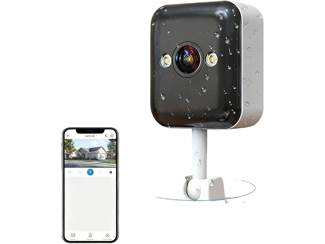 Mini Cámara De Seguridad Ip 2k, Vigilancia Wifi Exterior Con Zoom Digital.
