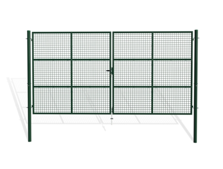 Puerta batiente de malla metálica 4m OLGA 400B200 Verde