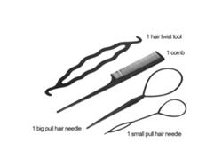 Vlrla-4pcs Diy Cabelo Twist Styling Clip Stick Pin Braid Maker Kit