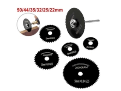 Láminas De Sierra Rotatoria Hss 7 Piezas Para Herramientas Rotatorias Con Mango 1/8" Para Corte De Madera Y Metales Suaves