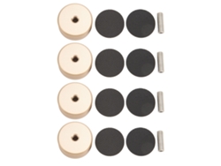 Pés Isoladores Antivibração Para Alto-falante Hifi Amortecedores De Choque 39x24mm Alumínio If4023g Dourado