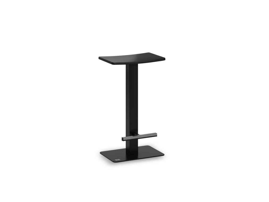 Banco de Bar PORTUS Ilha (62.5x32x24 cm - Metal - Preto)