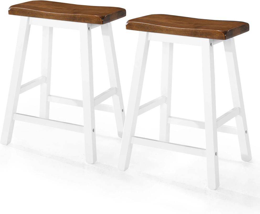 Vidaxl 2x Taburetes bar 45x23x60cm madera banco silla asiento banquillo mueble de cocina 2 unidades maciza 45x23x60