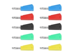 10 Conectores Banana Plateados De 4 Mm Para Bornes De Conexión De Prueba De Altavoces