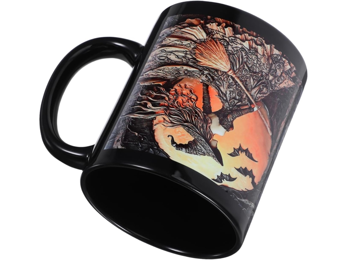 Taza, Taza De Té, Taza De Bruja Con Diseño Único De Halloween, Vidrio Decorativo Para Oficina Y Hogar