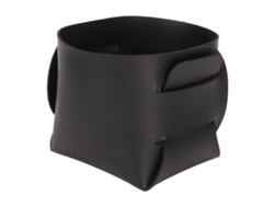 Soporte para pinceles de uñas de material PU duradero, práctico organizador de maquillaje de uñas para el hogar, negro.
