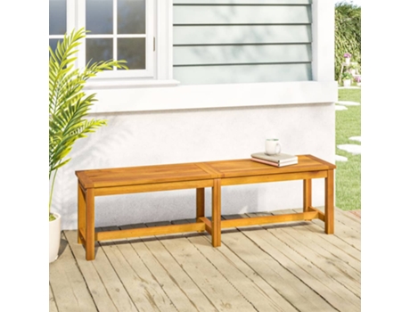 Banco De Jardín VIDAXL Marrón Madera de acacia (150x35x45 cm)