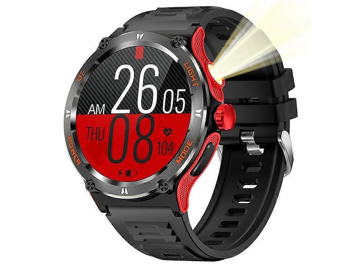Reloj inteligente Kt70 con pantalla HD de 1,53 pulgadas, potente luz exterior, brújula, llamadas Bluetooth y pulsera de fitness Ly Ebike.