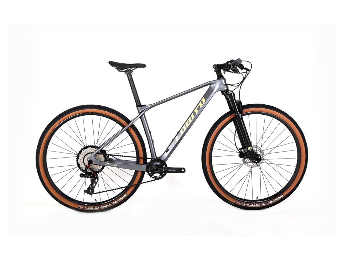 Bicicleta De Montaña De Carbono Rígida LOBITO Mt08 Gris Talla 15 (S)