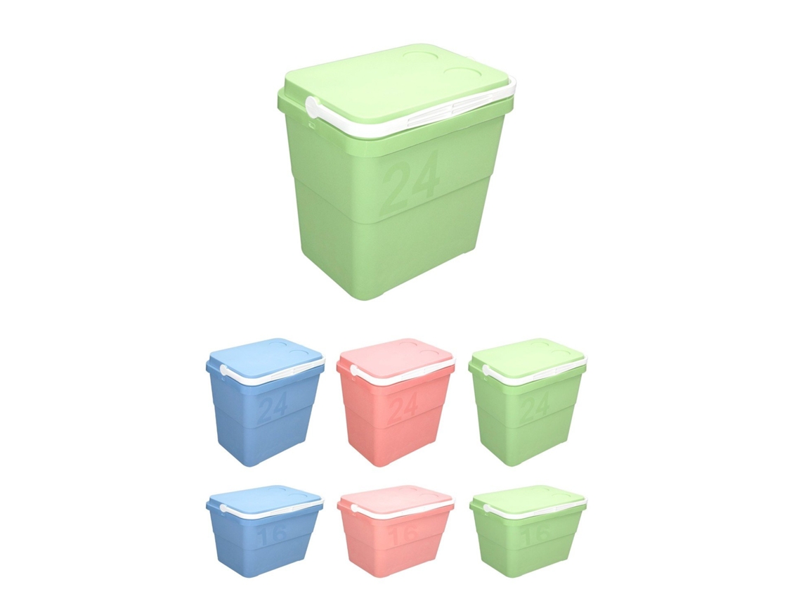 Nevera Portátil Rígida Retro– Nevera Térmica Con Asa Para El Camping,  Jardín Y Barbacoa Verde 24 L